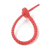 Heart Shape Silicone Cable Zip Ties AJEW-C034-02F-3