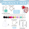 Alloy Faux Fur Soft Pompom Ball Pendant Keychains KEYC-FG0001-22-2