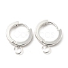 201 Stainless Steel Huggie Hoop Earrings Findings STAS-A167-01F-S-1