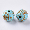 Plating Acrylic Beads OACR-S029-102-2
