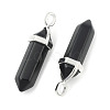 Natural Black Obsidian Double Terminated Pointed Pendants G-F295-04K-4