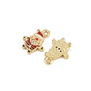 Brass Micro Pave Cubic Zirconia Charms LS-KK-Z129-01G-05-2
