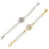 2Pcs 2 Styles Alloy Rhinestone Magnetic Clasps AJEW-JB01294-1