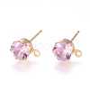 Brass Stud Earring Findings KK-L199-B04-G-1