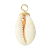 Natural Cowrie Shell Dyed Pendants X-PALLOY-JF02274-1