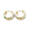 Flower Enamel Hoop Earrings EJEW-G290-03G-D-1