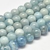 Round Grade AB Natural Aquamarine Bead Strands G-F289-01-12mm-1