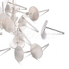 925 Sterling Silver Flat Pad  Stud Earring Findings STER-K167-045G-S-4