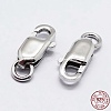 Anti-Tarnish Rhodium Plated 925 Sterling Silver Lobster Claw Clasps STER-K167-075C-P-4