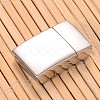 Tarnish Resistant Smooth Surface 304 Stainless Steel Rectangle Magnetic Clasps with Glue-in Ends STAS-I045-05B-1