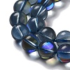 Synthetic Moonstone Beads Strands G-P528-J03-23-3