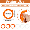 14Pcs 2 Colors Silicone Jar Gaskets AJEW-CN0007-09-2