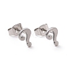 Non-Tarnish 304 Stainless Steel Question Mark Stud Earrings for Women Men LS-EJEW-G318-06P-1