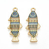 Alloy Enamel Pendants FIND-C037-16G-09-1-1