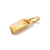 Brass Pave Cubic Zirconia Charms KK-F894-13G-06-2