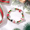 Christmas Bicone K9 Glass Beaded Stretch Bracelets BJEW-MZ00194-1