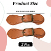 CutHollow 2Pcs Leather Toggle Buckle AJEW-CL0001-26B-2