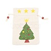 Christmas Theme Cotton Fabric Cloth Bag ABAG-H104-A01-2