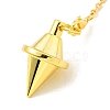 Brass Cable Chain Pointed Dowsing Pendulums HJEW-D004-04G-3