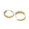 Brass with Clear Cubic Zirconia Hoop Earrings EJEW-B035-22KCG-2