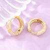 Brass Enamel Hoop Earrings KK-CBA8324-13G-04-2