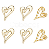 6Pcs Heart Zinc Alloy Lapel Pins for Backpack Clothes JEWB-UN0002-74G-1