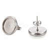 Non-Tarnish 304 Stainless Steel Stud Earring Settings STAS-K202-05E-P-1