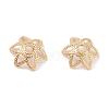 Brass 6-Petal Bead Caps KK-K253-20G-1