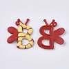 Spray Painted Alloy Pendants X-PALLOY-N0149-03B-2