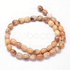 Oval Natural Agate Beads Strands G-P106-08-2