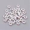 Acrylic Horizontal Hole Letter Beads X-PL37C9070-G-1