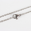 304 Stainless Steel Cable Chain Necklace Making STAS-P045-05-4