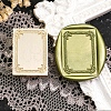 Rectangle Flower Frame Brass Stamp Heads AJEW-M037-04G-01-1