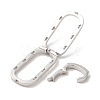 Rhodium Plated 925 Sterling Silver Fold Over Clasps STER-M114-13P-2