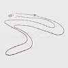 925 Sterling Silver Box Chain Necklaces STER-F039-40cm-13RG-1