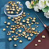 150Pcs 5 Styles Flat Round Brass Four Claw Nail KK-CL0001-03G-4