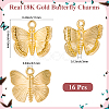 16Pcs Brass Pendants KK-BBC0023-91G-2