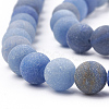 Dyed & Heated Natural Blue Aventurine Beads Strands G-T106-208-2
