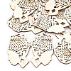 Undyed Wood Big Pendants X-WOOD-T008-29-1