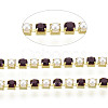 Brass Rhinestone Strass Chains CHC-N017-001A-A10-3