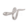 Tarnish Resistant 304 Stainless Steel Snake Open Cuff Ring Findings RJEW-G285-25P-1