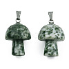Natural Green Spot Jasper Pendants G-N0325-10Q-2
