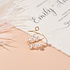 Copper Wire Wrapped Natural Cultured Freshwater Pearl Cuff Rings for Women RJEW-JR00438-2
