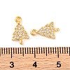 Brass Micro Pave Clear Cubic Zirconia Pendants KK-U017-07A-G-3