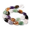 Natural Green Aventurine & Amethyst & Tiger Eye & Rose Quartz & Quartz Crystal & Carnelian Beads Strands G-L164-A-19-3