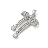 Brass Micro Pave Clear Cubic Zirconia Pendants KK-A299-12P-2