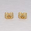 Real 18K Gold Plated Brass Ear Nuts KK-L147-214-NR-1