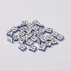 Brass Rhinestone Spacer Beads RB-A013-6x6-04S-2