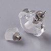 Rhombus Natural Quartz Crystal Perfume Bottle Pendants G-H241-01C-P-2