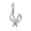 304 Stainless Steel Rhinestone Pendants STAS-A145-04K-P-1
